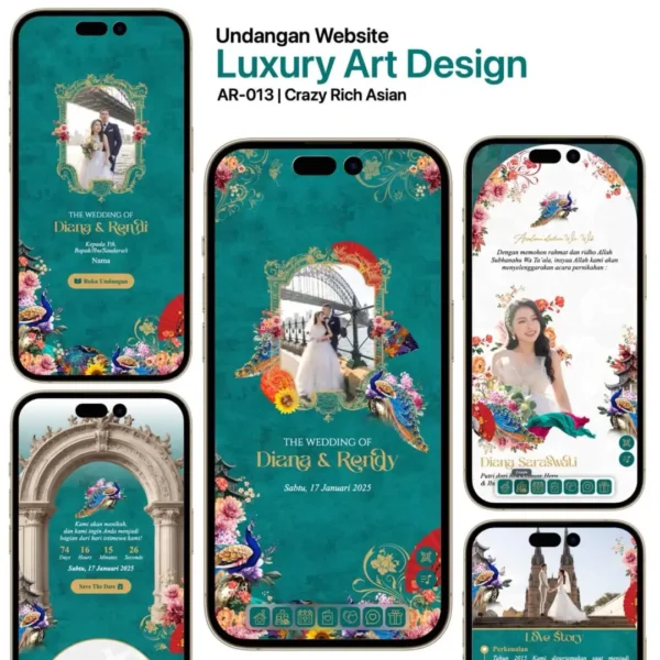 Undangan Website Luxury Art Crazy Rich Asian (AR-013)